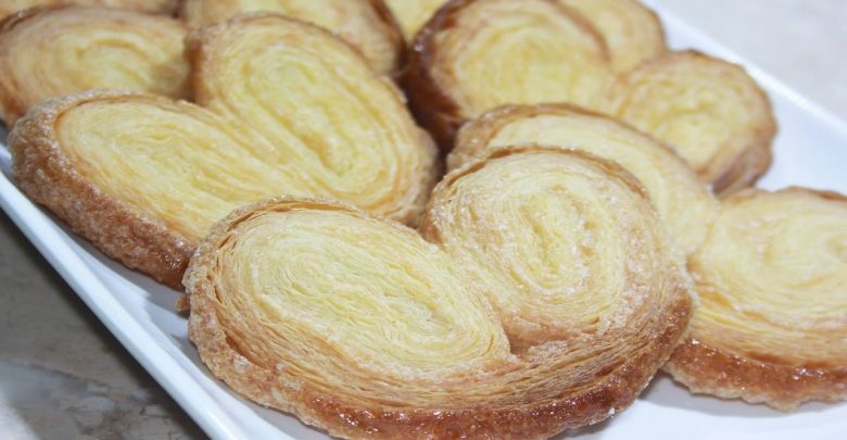 حلوة البالمي السريعة و المقرمشة Recette  de palmiers