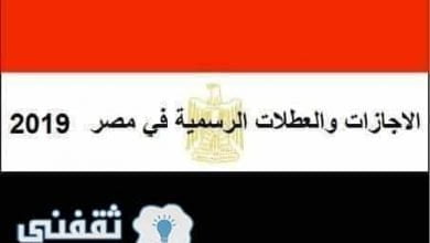 يلا خبر  | تعرف على الإجازات والعطلات الرسمية 2019 في مصر للقطاع العام والخاص