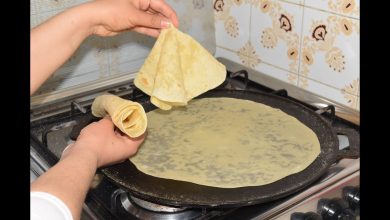 خبز التورتيلا (طاكوس)  السريع والناجح  في دقائق بدون اختمار  بأسهل طريقة / tortilla bread