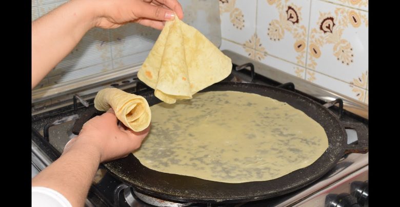 خبز التورتيلا (طاكوس)  السريع والناجح  في دقائق بدون اختمار  بأسهل طريقة / tortilla bread