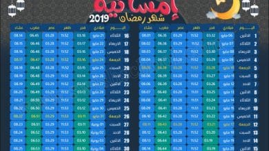 يلا خبر  | امساكية شهر رمضان 2019 – 1440 في دولة البحرين – نجوم مصرية