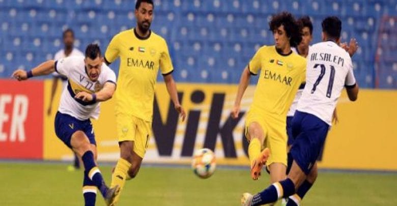 يلا خبر  | النصر السعودي ينهي الشوط الاول متقدمًا بثنائية على الوصل الإماراتي