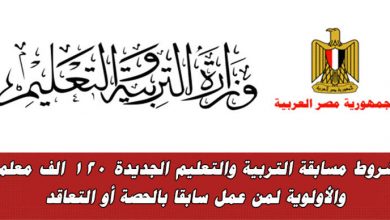 يلا خبر  | تفاصيل مسابقة تعاقد 120 ألف معلم بوزارة التربية والتعليم وشروط التقديم والخطوات